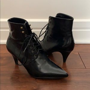 lace up kitten heel ankle boots